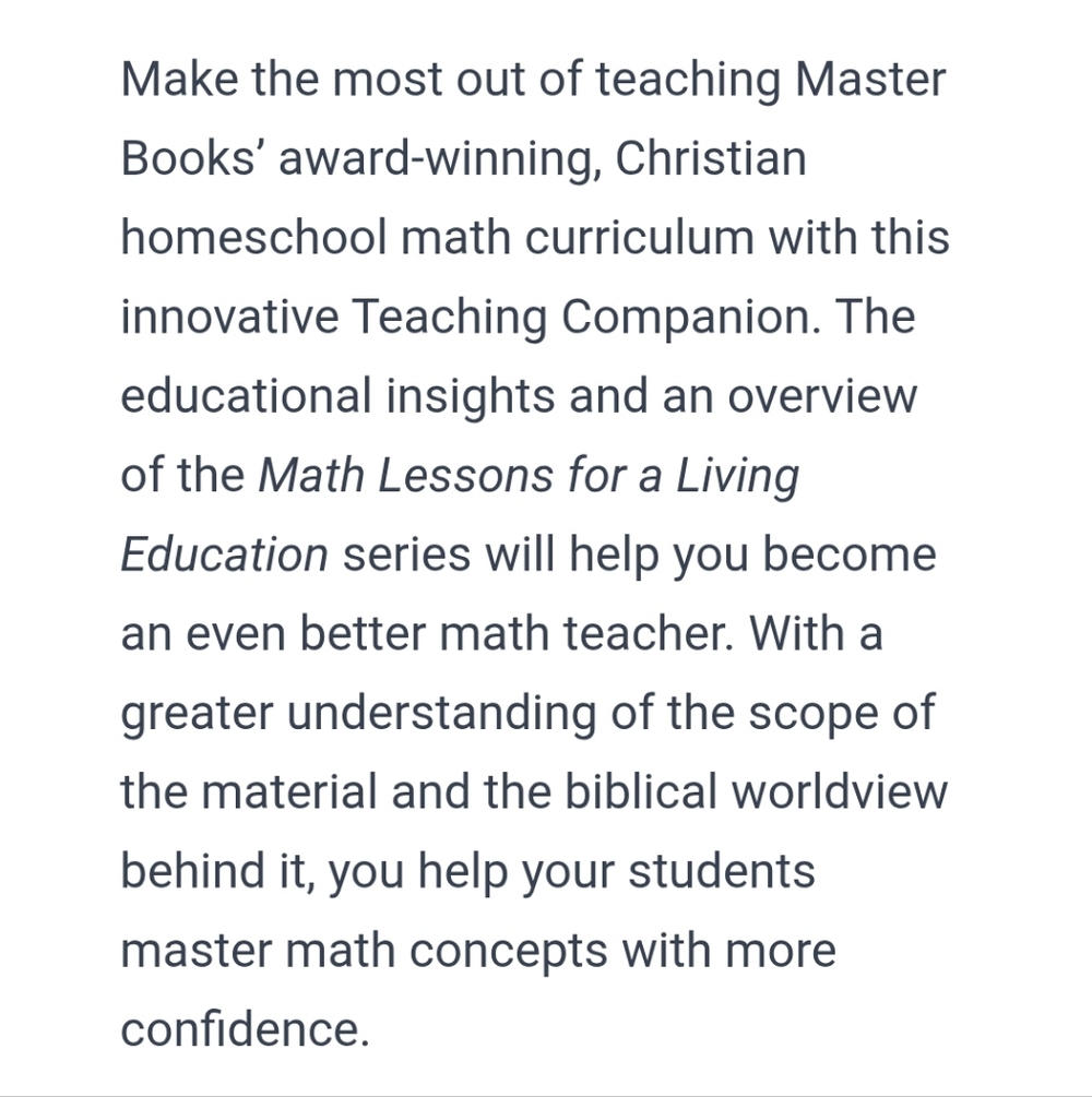 MasterBooks Math Teaching Companion - Picture 5 of 5